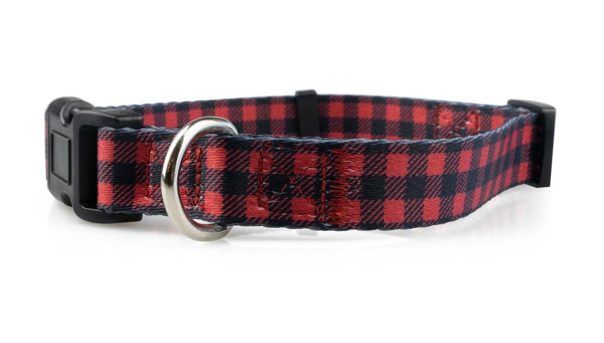 Buffalo Plaid Print Dog Collar - 3 - Limeloot