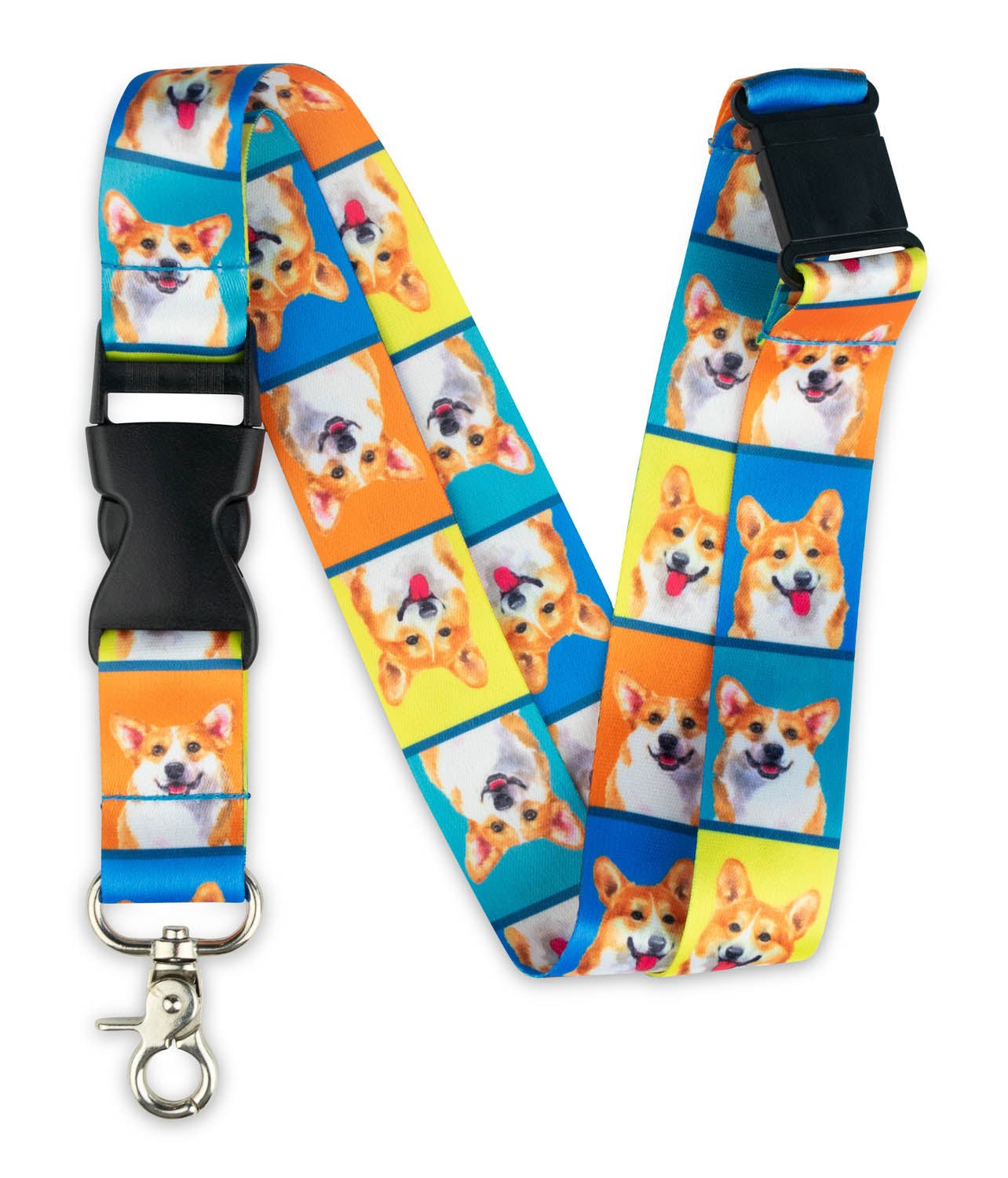 Corgi Lanyard, 1 inch Wide - 1 - Limeloot