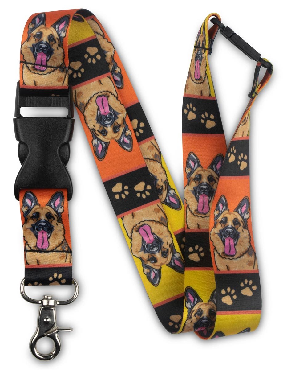 German Shepherd Lanyard, 1 inch Wide - 1 - Limeloot