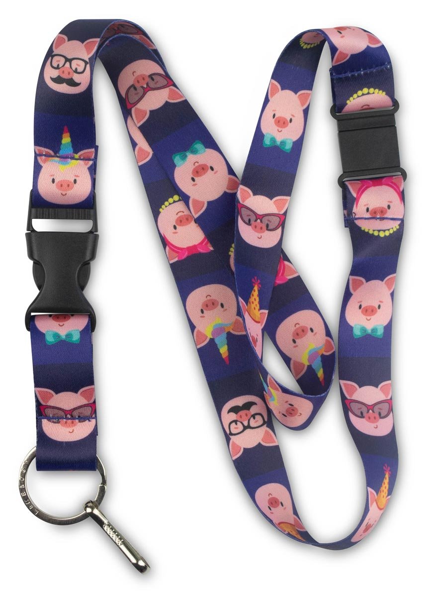 Piggy Party Lanyard with Breakaway - 1 - Limeloot