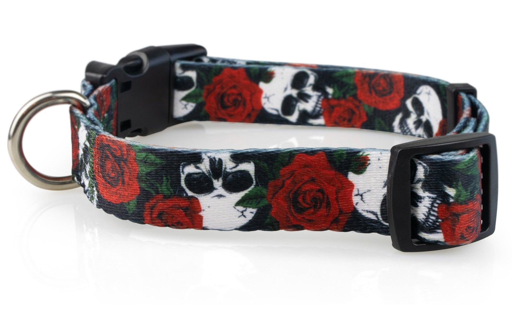 Skulls and Roses Dog Collar - 3 - Limeloot