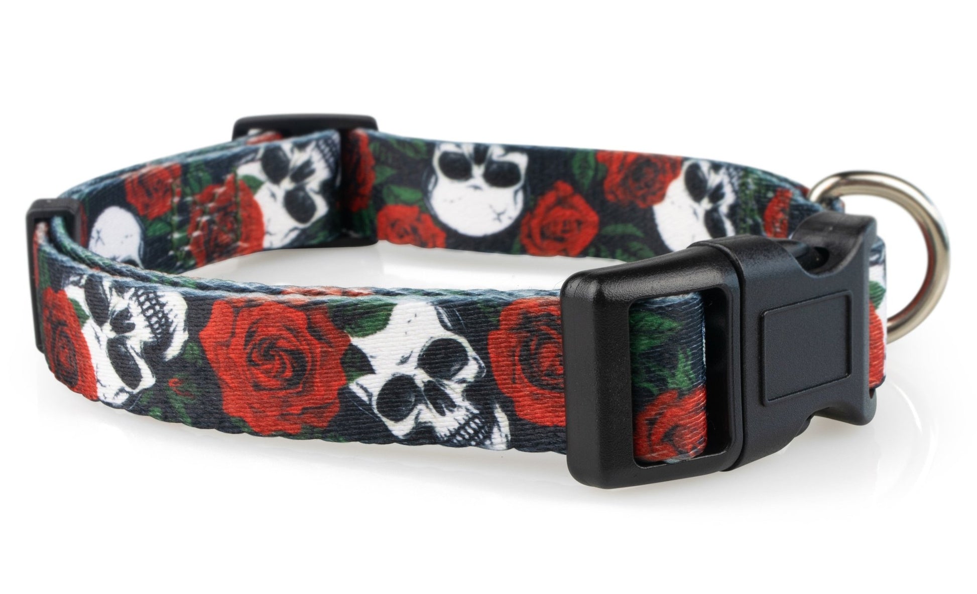 Skulls and Roses Dog Collar - 1 - Limeloot